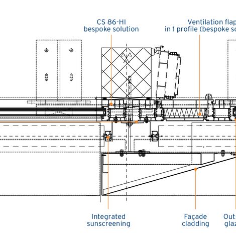 CS 86-HI (c) Отказани системи и ConceptWall 50 Fasade - College/University Technical Vocational School Visp налази се у Visp, Switzerland