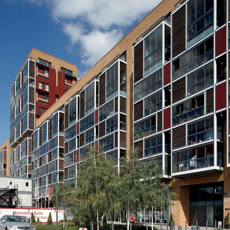 ConceptWall 50 Fasade и CS 86-HI (c) Отказани системи - Dalston Lane налази се у London, United Kingdom