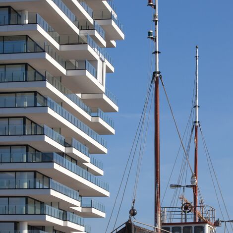 ConceptSystem 77 Prozori и ConceptWall 50 Fasade - Baelskaai 12 (Oosteroever) налази се у Oostende, Belgium